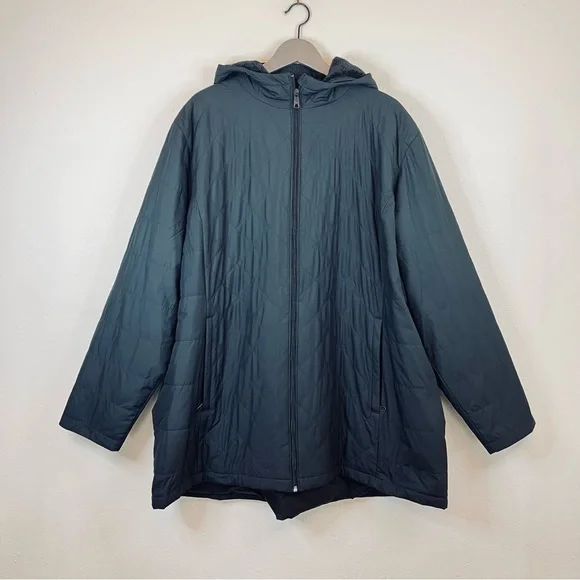 Columbia Plus Size Quilted Hood Puffer Women’s Black Jacket Size 3X NWT